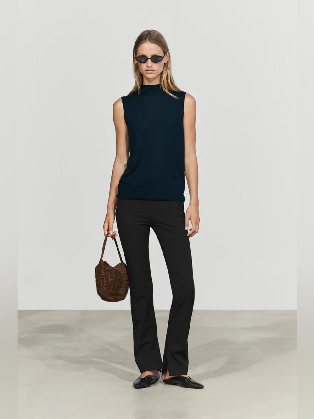 Zara Technical Flare Fit Pants - Black - US M